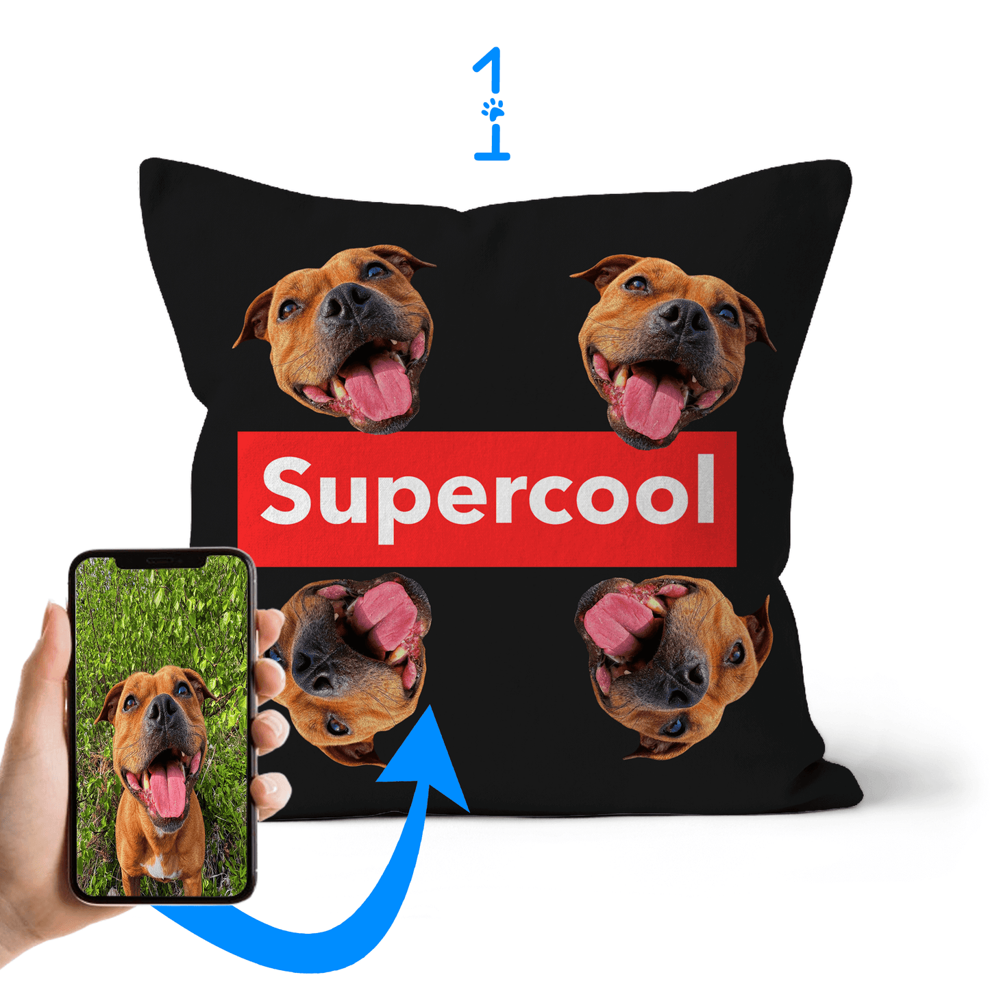 Personalized Faux Suede Cushion Featuring Your Pet