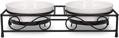 Navaris Ceramic Pet Bowl Set