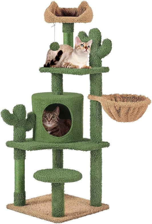 Cactus Cat Tree, Cat Tower for Indoor