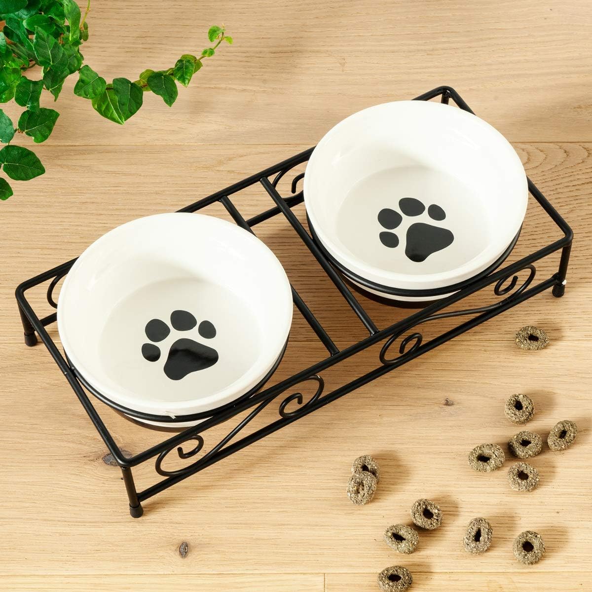 Navaris Ceramic Pet Bowl Set